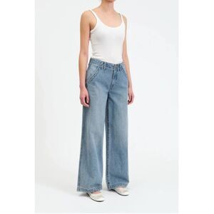 DAZE The Kickback High Rise Palazzo Wide Leg Jeans in Later Blue size 24